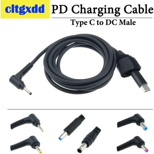 USB Type C To DC Male PD Charging Cable Cord Dc Power Adapter Jack Converter Cable for Lenovo Asus Dell Hp Laptop Charger