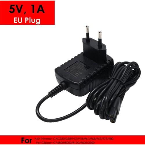 1 PC Hair Clipper Adapter Model For CHC-330/338/912/918/961/968/969/973/980 5V Charger, Support EU US Plug