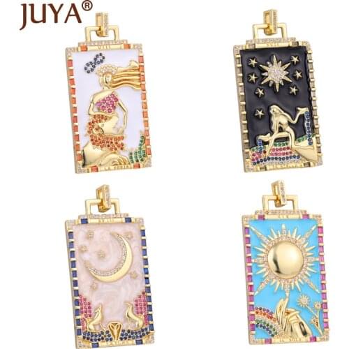 Vintage Art Charms for Bracelet Necklace Making Supplies Colorful Enamel Charm Jewelry Accessories Designer Charms Copper Diy