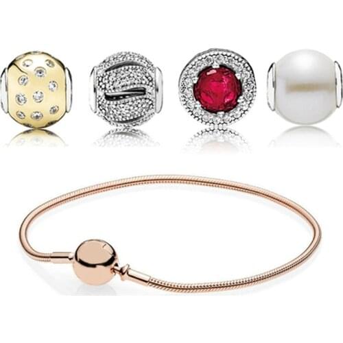 High Quality 100% S925 Sterling Silver Good Beads, Suitable For Original Bracelet Pulseira Essencia Jewelry Free Shipping