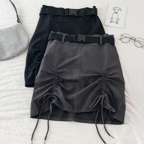 Half-length Skirt Female Short Skirt 2021 Spring New Net Red Pleated Skirt High-waisted Thin All-match Bag Hip A-line Skirt