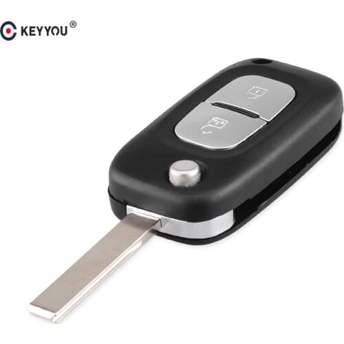 KEYYOU Replacement 2 Button Flip Folding Car Remote Key Shell Fob Case Auto Key Cover For Renault Clio Megane Kangoo Modus