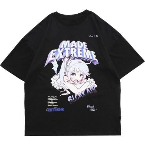 Womens clothing T-Shirt Cartoon Anime Manga Girl Prinr Tee top Kawaii Summer Loose Cozy kpop Harajuku Aesthetic Streetwear y2k