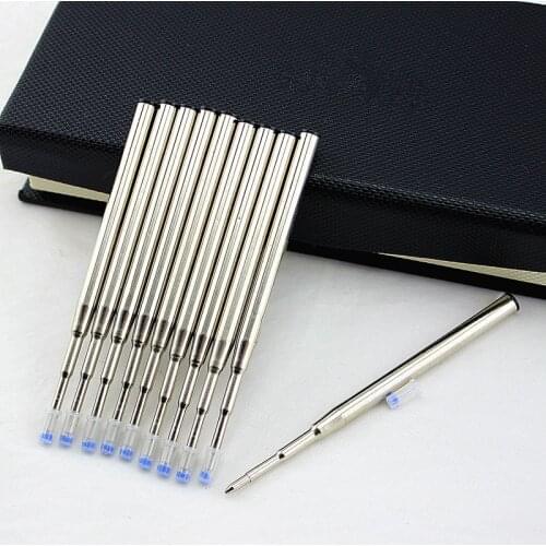 10pcs Universal Standard Style ink black Refill luxury Nib Ball Point Pen Refills
