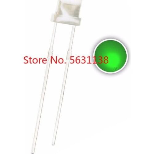 100pcs 3mm Green Diffused LED Emitting Diode Round Head DIP DC 3V 20mA Wide Angle Lamp Light Beads power chip leds Light Beads