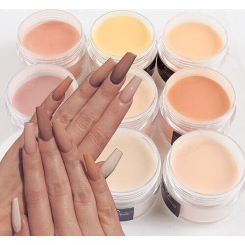 15g Skin Color Clear Acrylic Powder Extend Nail Gel Dust Nail Art Design Pigment Nails Accessories Carving Acrylic Powder