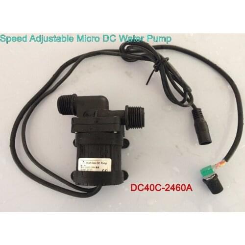 5-24Vdc Speed Adjustable Micro DC Water Pump DC40C-2460A 900LPH Max Lift 6M 28W Small Submersible pump Fountain pumping
