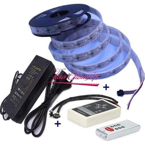 5M 90LED/M 450LED WS2811 IC 5050 RGB LED Pixel strip+ controller+10A LED power