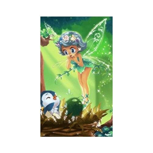 5D diamond painting Full square wall stickers Cuadros haft diamentowy kit set Cross stitch Cartoon woman art Mosaic animal bird