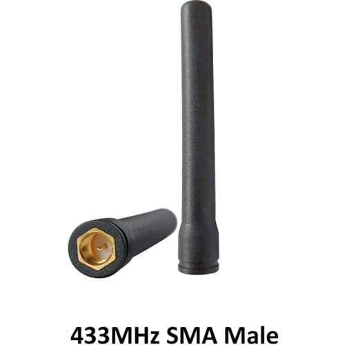 2PCS 433MHz antenna 3dbi SMA Male Connector 433 mhz antena rubber antenne IOT wireless watermeter Gasmeter Lorawan Emeter