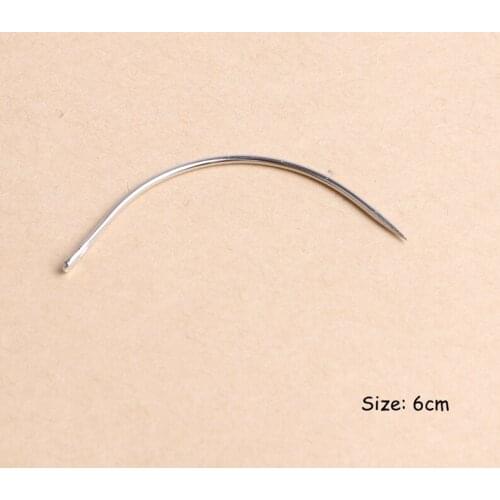 XUCHANG HARMONY ( 12pcs/bag) 144 Pieces 6 cm C Type Curved Sewing Weaving Needles for Hair Weaving and Clipin Hair Extensions
