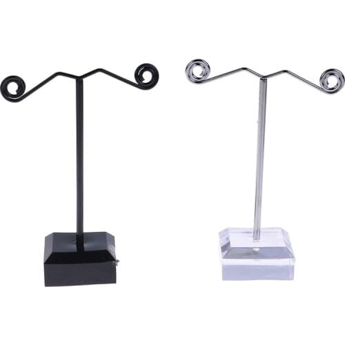 Stud Earring Jewelry Display Rack Black Clear Acrylic Stand Organizer Ornament Holder Hook Hanger Counter Case