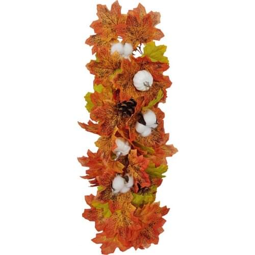 Garland Wall Hanging Background Simulation Plants Artificial Red Harvest Festival Decor Leaf Rattan Ornament Outdoor Home Flower