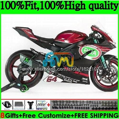 Injection OEM For YAMAHA YZF600 YZF R6 YZFR6 17 18 19 118BS.0 YZF 600 R 6 YZF-600 YZF-R6 2017 2018 2019 Fairings Black Wine red