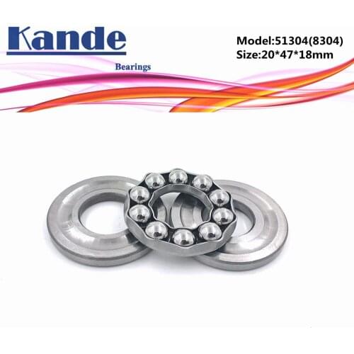 Kande 51304 8314 20x47x18 bearing 1pc Flat Thrust Ball Bearing Axial thrust bearing 51304
