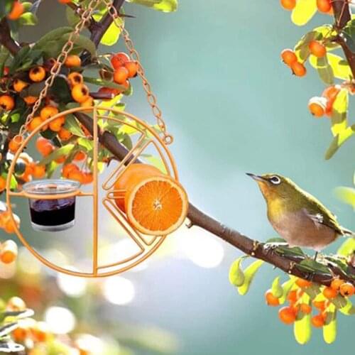Hummingbird Feeder Outdoor Garden Metal Hanging Hummingbird Feeder Fruit Berry Bird Feeder Garden Yard Decorative B1
