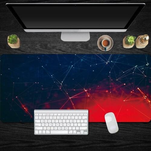 Red and blue mouse pad