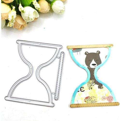 Julyarts Shake The Card Sand Clock Metal Die Cut Craft Cutting Dies Card Making for Card Making DIY Scrapbooking Cardstock Dies
