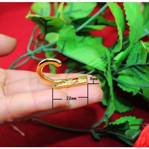 Key Mini Hangers,Antique Alloy Hook Decorative Furniture Wood Board Mounted Robe Hooks,Gold Color,22*8mm,4Pcs