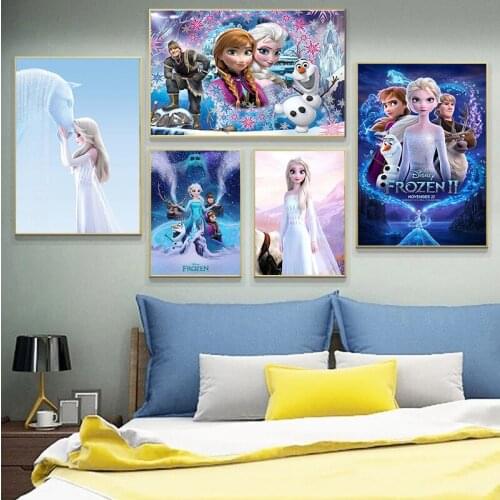 Disney Cartoon Canvas Painting Frozen Princess Aisha Posters and Prints Nursery Wall Art Picture for Living Room Home Decoration