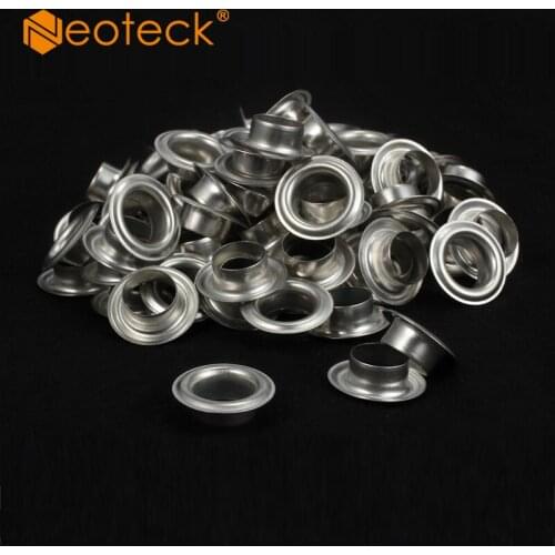Neoteck 100pcs Hole 5mm Metal Eyelets With Grommets for Leathercraft DIY Scrapbooking Shoes Cap Bag Tags Clothes Accessories