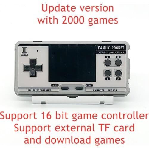 New FC3000 Classic Handheld Game Console Support 8 Simulator With 2000 Games Video TV Out Older Retro Game Player Children Gifts