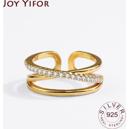 Real 925 Sterling Silver Wedding Ring Simple Finger Ring Women Wedding Engagement Jewelry Gift