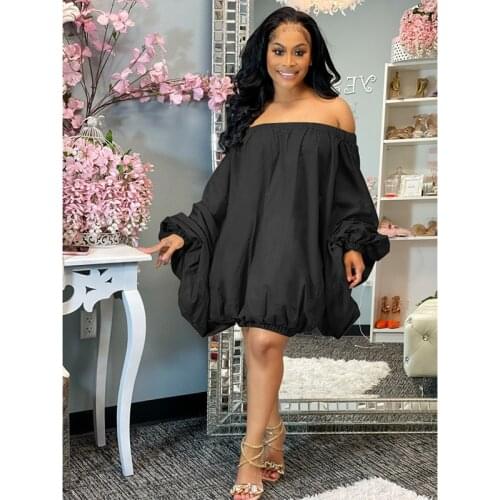 Autumn Clothing Fashion Solid Strapless Loose Sexy Dress Party Dresses for Women Nightclub Outfits Streetwear Y2k Wholesale