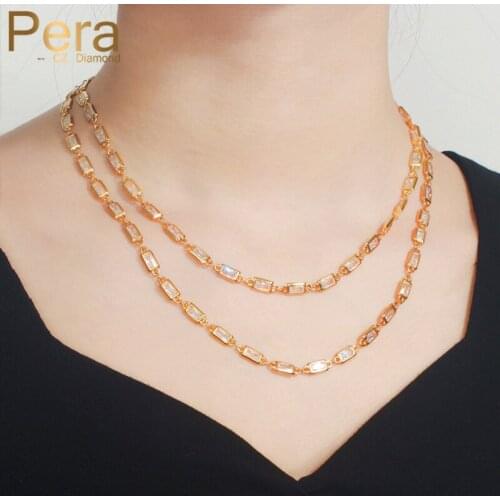 Pera CZ Golden Chains