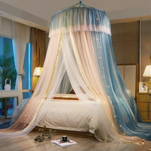 Princess Mosquito Net For Girls Romantic Mosquito Net Hung Dome Bedding Thicken Yarn Bed Valance Anti-mosquito Decor Bed Cover