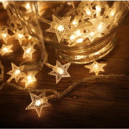 1.5M 3M 6M Christmas Lights LED Star String Lights USB Festoon Led Light Garlands Christmas Home Decoration Wedding Decoration