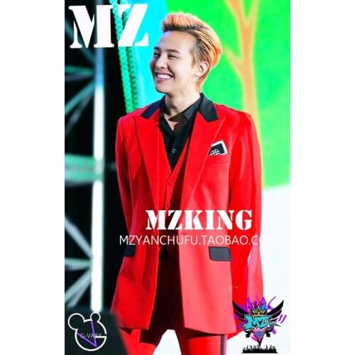 S-5xl ! 2020 New Mens Slim Fashion Dj Singer Red Cloak In Yarn Suit Jacket Costume Costumes Formal Dress