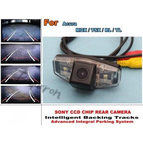 For Acura MDX / TSX / RL / TL HD Smart Tracks Chip Camera / HD CCD Intelligent Dynamic Parking Car Rear View Camera