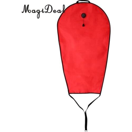 MagiDeal Scuba Diving 125lbs Salvage Lift Bag SMB Safety Marking Buoy & Over Pressure Dump Valve, D Ring, Handle, Lifting Strap
