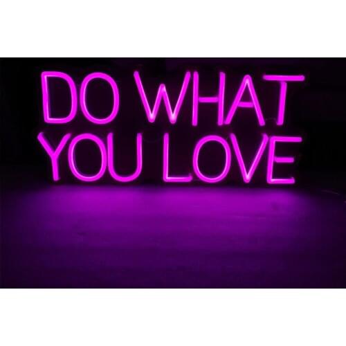 Do What You Love Custom LED Letters Neon Sign Wall Decor For Room Bar Wedding Party Background Decoration led wall light