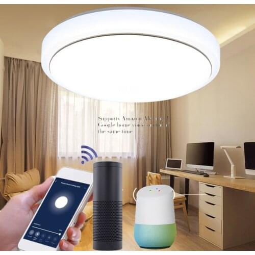 48w AC85-265V Smart Led Ceiling Light Led Ceiling Light Lamps Work With Alexa Echo Google Home Bedroom Living Room Lamp