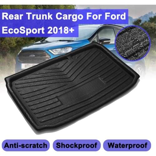 Waterproof Rear Trunk Cargo Boot Liner For Ford EcoSport 2018+ Tray Floor Mat Rear Cargo Mat Sheet Carpet Auto Accessories