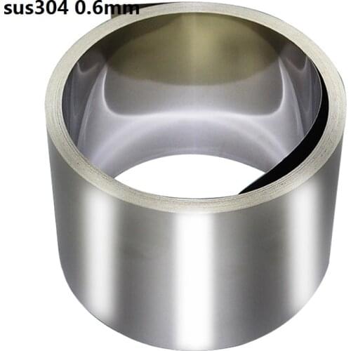 0.6mm thickness 5 meter SUS304 Stainless Steel Band Stainless Steel Strap Stainless Steel - Spring Sheet 304 slice ss340 roll