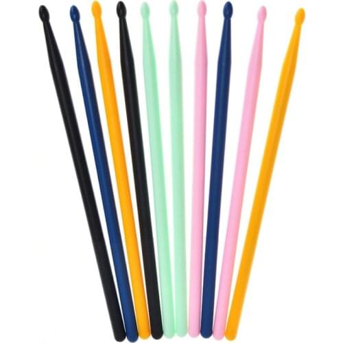 1pair Drumstick Nylon Drum Stick Set High Quality Lightweight Musical Instrument Drumsticks Color Randomly