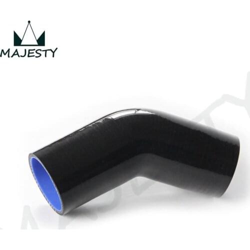 1 pcs Racing Silicone Hose 45 Degree Elbow Coupler Intercooler Turbo hose 70mm 2.75" inch black