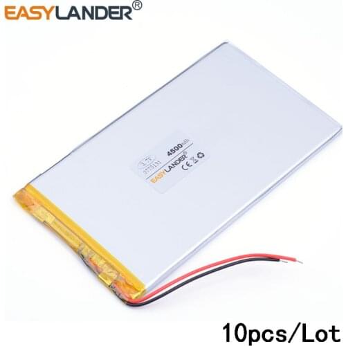 10pcs/Lot 3775131 3.7 V 4500 mah tablet battery brand tablet gm lithium polymer battery For Tablet Pc Power mobile Power bank