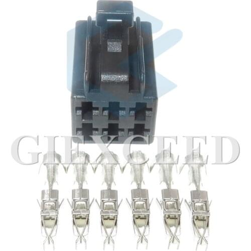 2 Sets 6 Pin Electrical Automotive Connector Female Wire Plug Sockets With Terminals