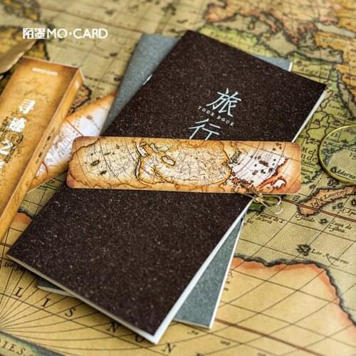 30pcs Traveling monuments Map Vintae Bookmarks for Novelty Book Reading Maker Page Creative Paper Bookmark