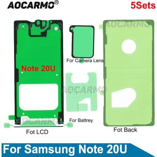 5Pcs/Lot For Samsung Galaxy Note 20 Ultra Note20U Full Set Adhesive LCD Screen Tape Back Cover Frame Camera Lens Sticker Glue