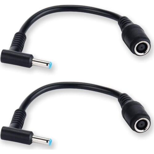 Adapter Power Supply 7.4x5.0mm to 4.5x3.0mm Tip Connector Converter for HP Stream Spectre Pavilion Envy Elitebook Split Chrome