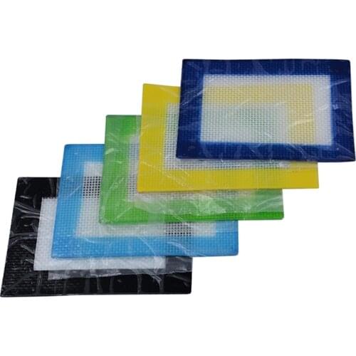 10pcs Non-Stick Silicone Dab wax Mat 11x8.5cm Silicon Bho butane Slick oil Concentrate baking Pads