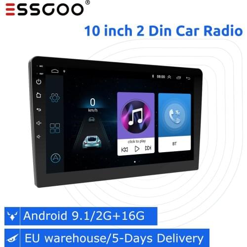 ESSGOO 10'' Car Radio 2 din Android 9.1 Auto Stereo 2GB+32GB Multimedia Player Autoradio 2 Din GPS For Volkswagen Toyota Nissan