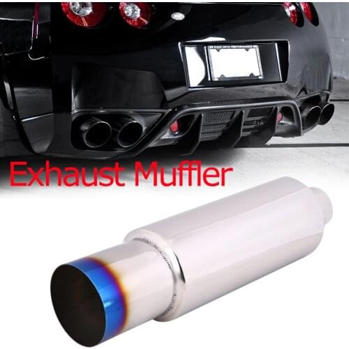 Car Auto Universal Exhaust Muffler 2.5 inch Inlet N1 Style Burnt Tip Stainless Steel Weld-on Exhaust Muffler 4 inch Outlet