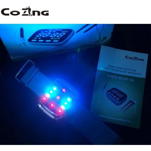 COZING New Machine Physiotherapy Wrist Therapy Watch Laser Therapeutic Acupuncture Diabetics Therapy High Blood Pressure