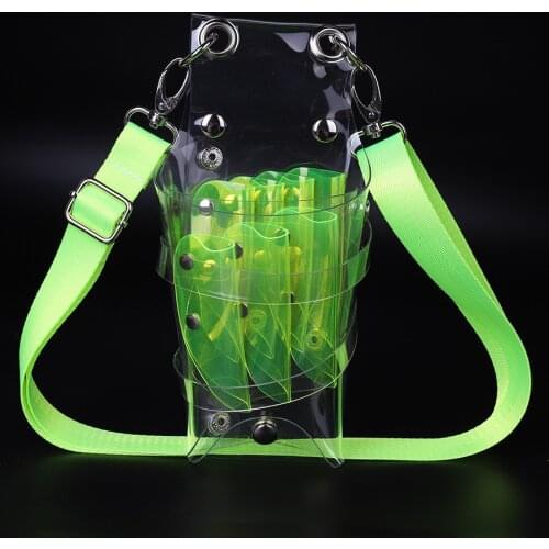 7 Color TransparentHair Scissor Bag Clips Comb Hairdressing Barber Hair Scissor Holster Pouch Holder tool Salon Waist Belt Bag